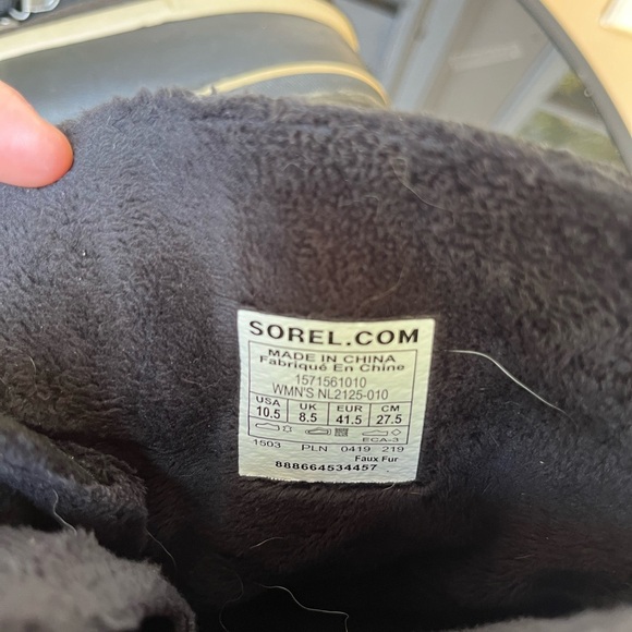 Sorel Suede Black Moto Winter Boots - Picture 3 of 3
